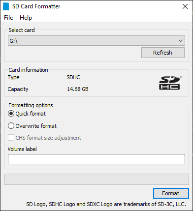SD Formatter