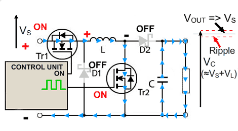 circuito-conversor-buck-boost-boost-ligado